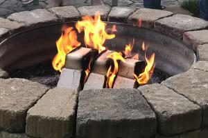 briquette fire