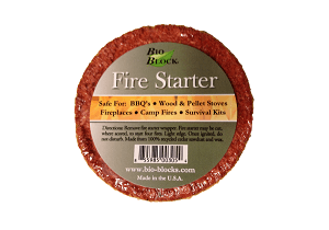 Fire starters work great in wood stoves and campfires.